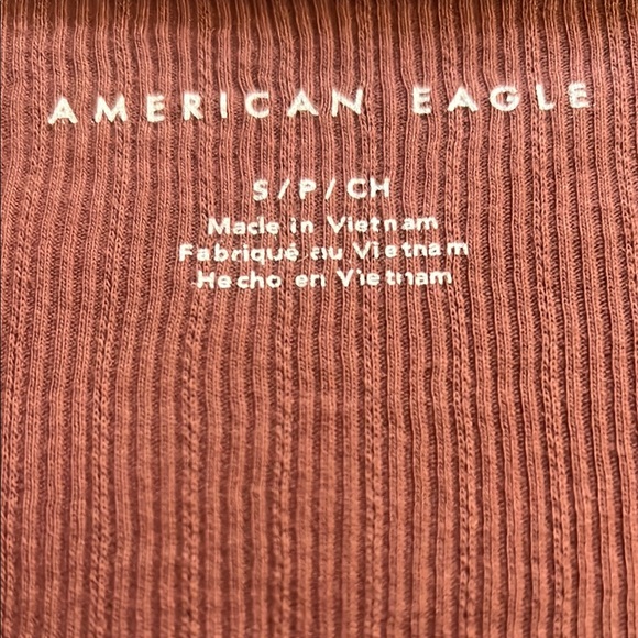 Rust Button-Up Ribbed Top - Picture 2 of 3